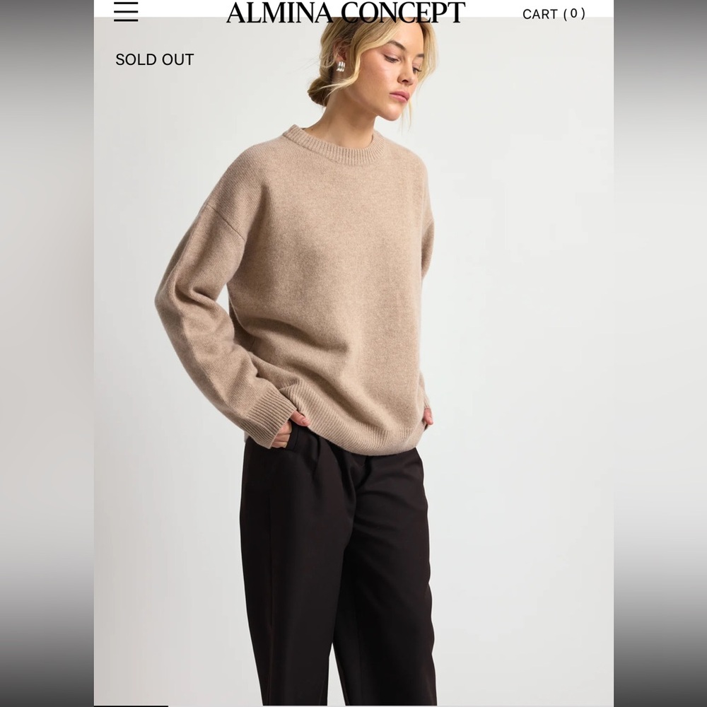 Almina Concept Oversized Wool/Cash Sweater Size Small